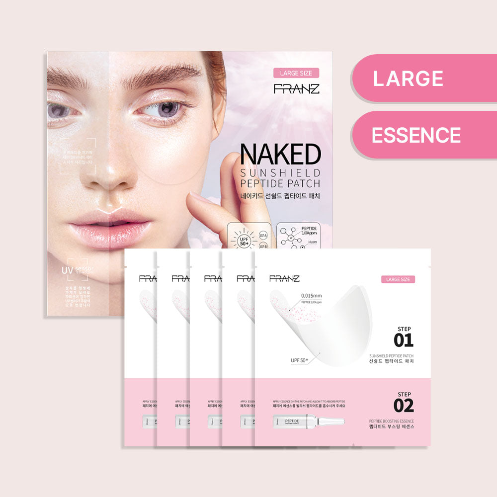 NAKED SunShield Peptide Patch (L Size, 5 Pairs) Franz Skincare USA