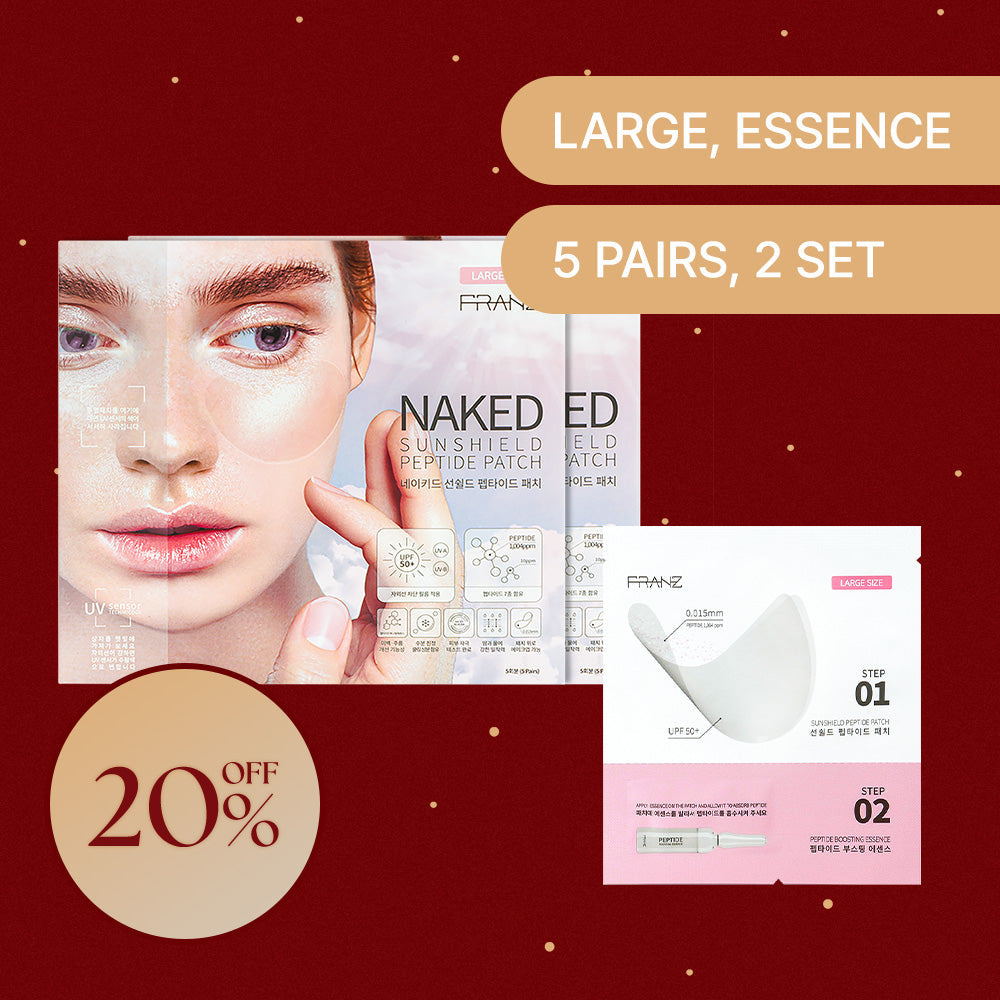 [UP TO 50% OFF] FRANZ Naked SunShield Peptide Patch (L Size, 5 Pairs) Franz Skincare USA