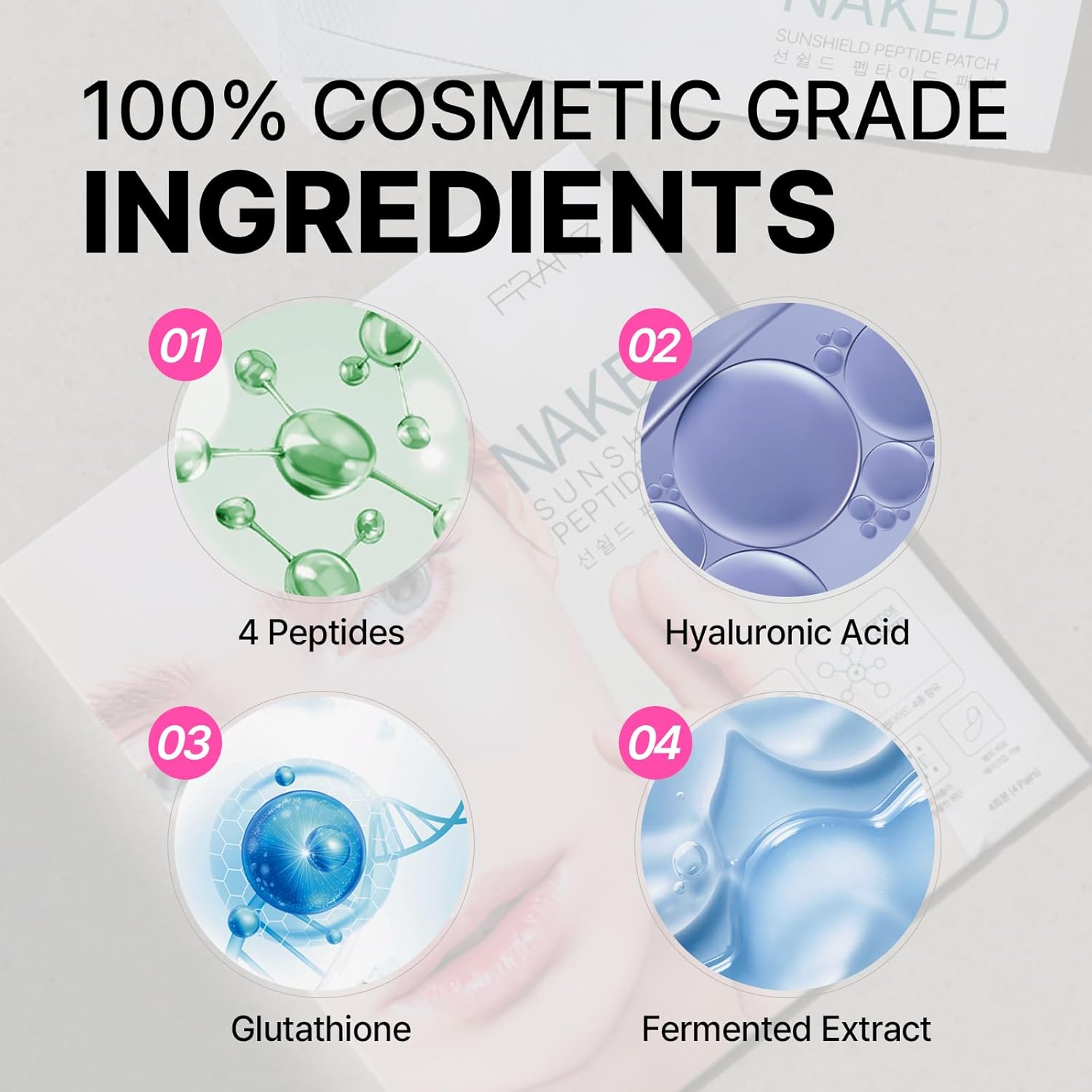 [50% OFF, 5 SET] FRANZ Naked SunShield Peptide Patch (L Size, 5 Pairs) Franz Skincare USA